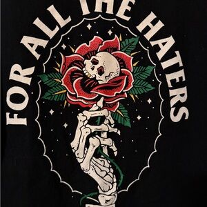 For All The Haters 🌹 Black Graphic Tee